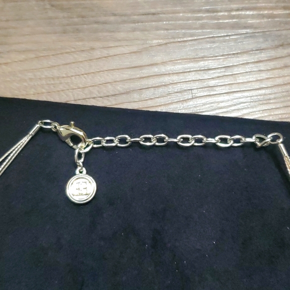 Dana Buchman Silver Tone Abalone Illusion Necklace - Picture 4 of 6